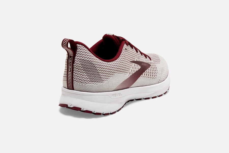 Brooks Revel 4 Road Loopschoenen Dames - Wit/Bordeaux - 890213BXT